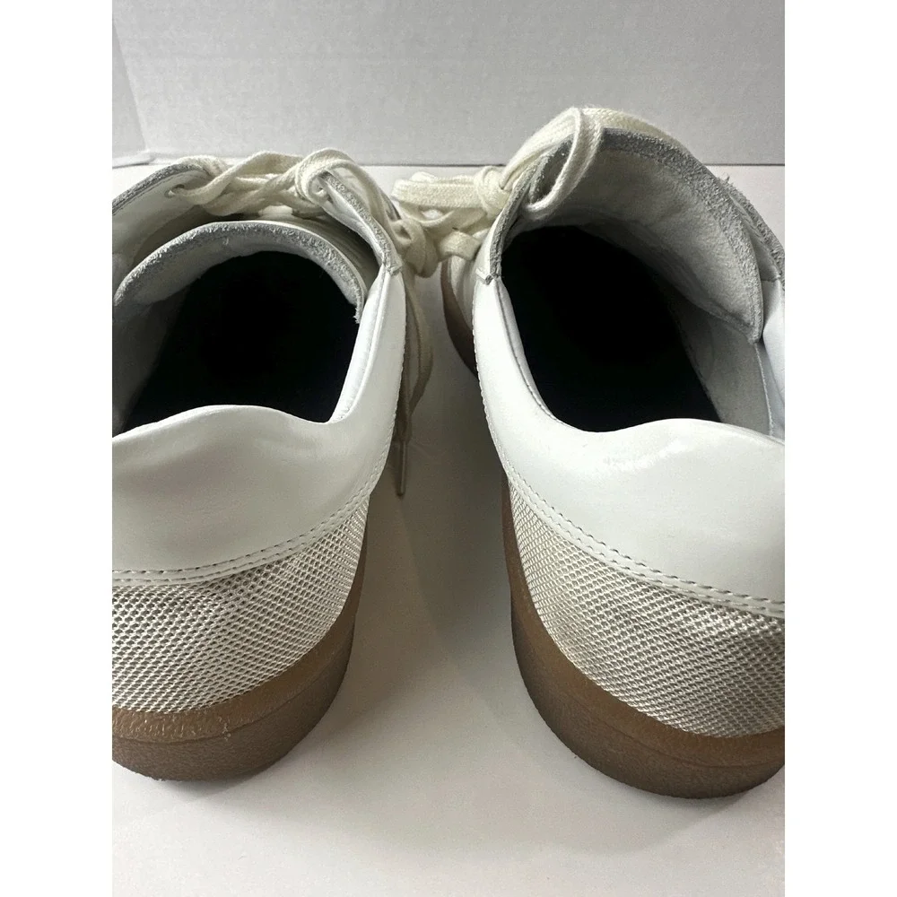 Sandro Mesh and Leather Sneakers Men's Size 43 US 10 - 10.5 Low Top Lace Shoes - Picture 12 of 16
